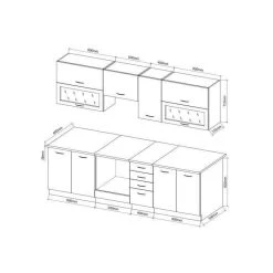 SANS MARQUE LASSEN Cuisine Complete L 260 Cm - Décor Chene Clair Sonoma 8 SANS MARQUE LASSEN Cuisine Complete L 260 Cm - Décor Chene Clair Sonoma -Pegane Shop lassen cuisine complete l 260 cm decor chene clair sonoma 13072276 35508852 1140x1140