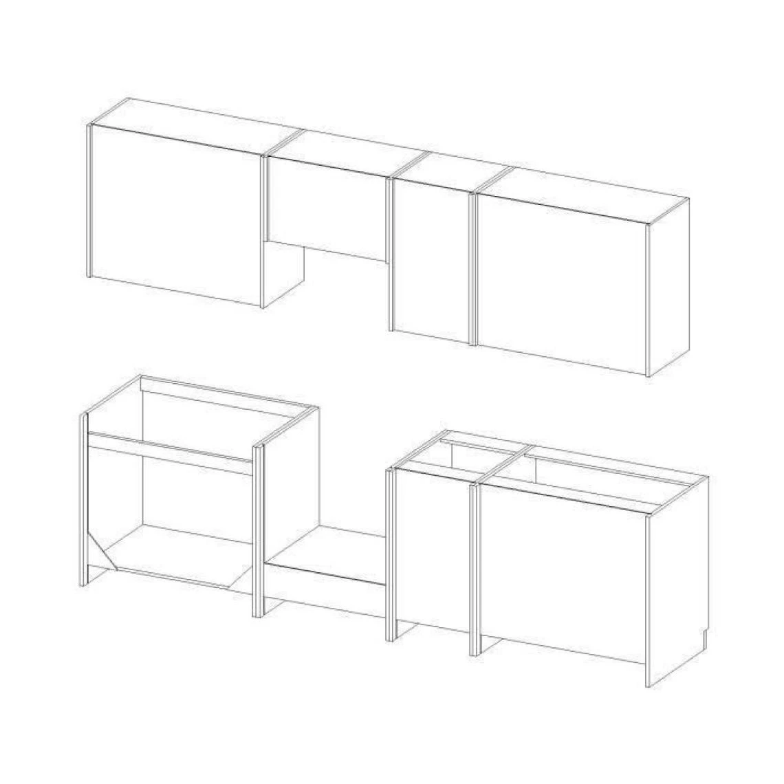 SANS MARQUE LASSEN Cuisine Complete L 260 Cm - Décor Chene Clair Sonoma 5 SANS MARQUE LASSEN Cuisine Complete L 260 Cm - Décor Chene Clair Sonoma - Image 5