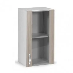 Webmarketpoint Élément Mural De Cuisine En Bois Mélaminé 1 Porte Vitrine Orme Cm ...