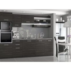 Hucoco LEXHAM - Cuisine Complète Modulaire Linéaire L 240cm 7 Pcs - Plan De...