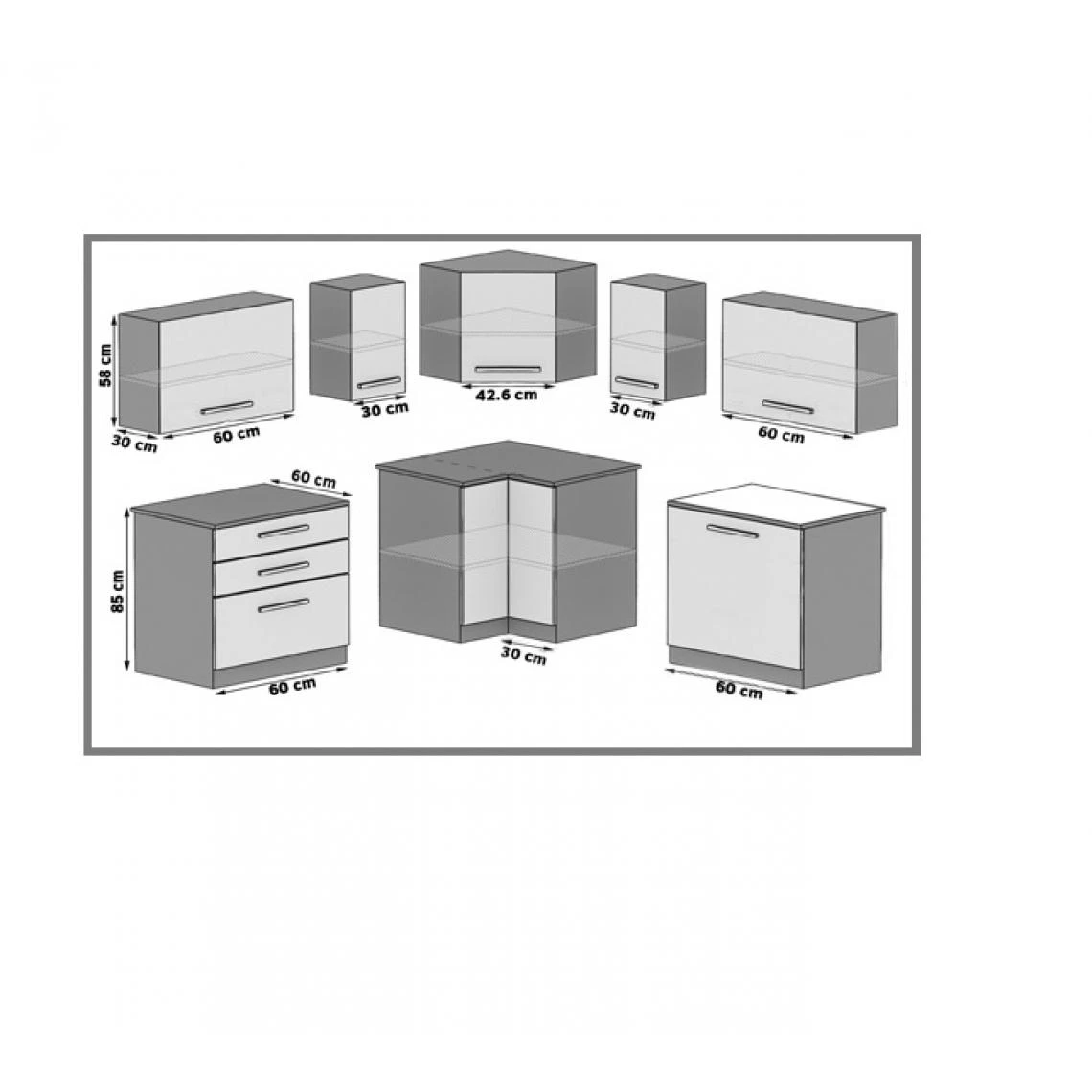Hucoco LIBRETTO - Cuisine Complète D'angle + Modulaire L 300 Cm 8pcs - Plan... 2 Hucoco LIBRETTO - Cuisine Complète D'angle + Modulaire L 300 Cm 8pcs - Plan... - Image 2
