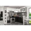 Hucoco LOUKA - Cuisine Complète D'angle + Modulaire L 360 Cm 9 Pcs - Plan D...
