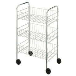 Wenko Desserte à Roulettes Florence 3 Bacs