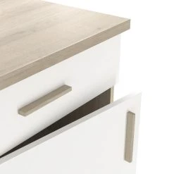 Pegane Meuble Bas De Cuisine 1 Porte + 1 Tiroir Coloris Chêne Kronberg, Blan... -Pegane Shop meuble bas de cuisine 1 porte 1 tiroir coloris chene kronberg blanc longueur 60 x hauteur 85 x profondeur 60 cm 13796954 38146078 1140x1140
