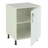 Pegane Meuble Bas De Cuisine 1 Porte Coloris Blanc - Hauteur 85 X Longueur 60...