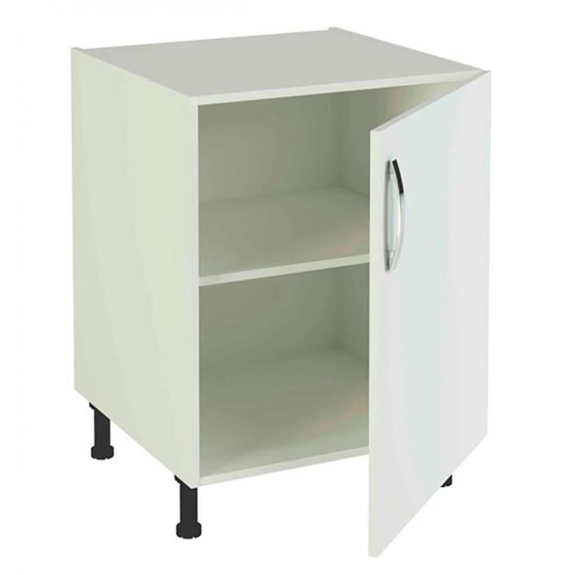 Pegane Meuble Bas De Cuisine 1 Porte Coloris Blanc - Hauteur 85 X Longueur 60... 1 Pegane Meuble Bas De Cuisine 1 Porte Coloris Blanc - Hauteur 85 X Longueur 60...