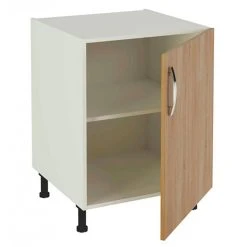 Pegane Meuble Bas De Cuisine 1 Porte Coloris Chêne Cortez - Hauteur 85 X Lon...