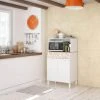 Dansmamaison Meuble Bas De Cuisine 2 Portes + 1 Tiroir Blanc - CHINI - L 72 X L 40 ...