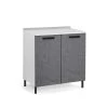 Webmarketpoint Meuble Bas De Cuisine Gris Béton 80x50xh.82 Cm