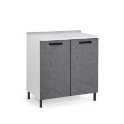 Webmarketpoint Meuble Bas De Cuisine Gris Béton 80x50xh.82 Cm