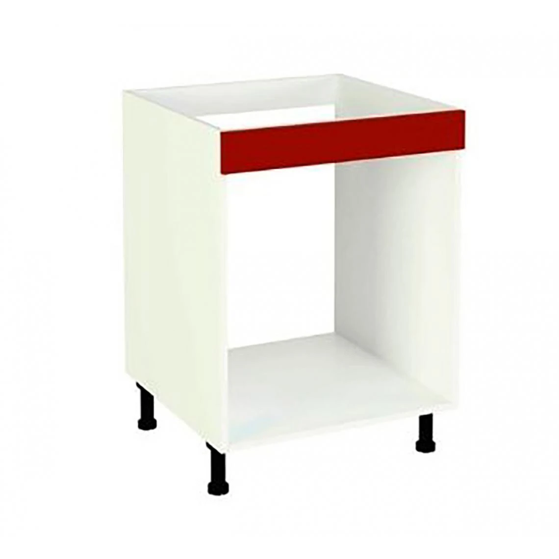 Pegane Meuble Bas De Cuisine Pour Four Coloris Bordeaux - Hauteur 85 X Longue... 1 Pegane Meuble Bas De Cuisine Pour Four Coloris Bordeaux - Hauteur 85 X Longue...