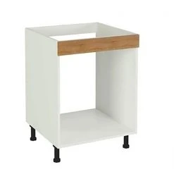 Pegane Meuble Bas De Cuisine Pour Four Coloris Chêne Cortez - Hauteur 85 X L...