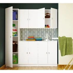 Pegane Meuble Bas Polyvalent Coloris Blanc - Hauteur 80 X Longueur 60 X Profo... -Pegane Shop meuble bas polyvalent coloris blanc hauteur 80 x longueur 60 x profondeur 34 cm 10850384 28286540 1140x1140