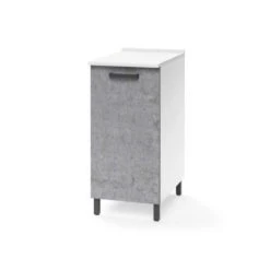 Webmarketpoint Meuble Bas Pour Cuisine Gris Béton 1 Porte Cm 30x50xH 85