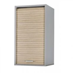 Simmob Meuble Cuisine Alu Bicolore 40 Cm H 72 Cm - Coloris: Chêne Naturel