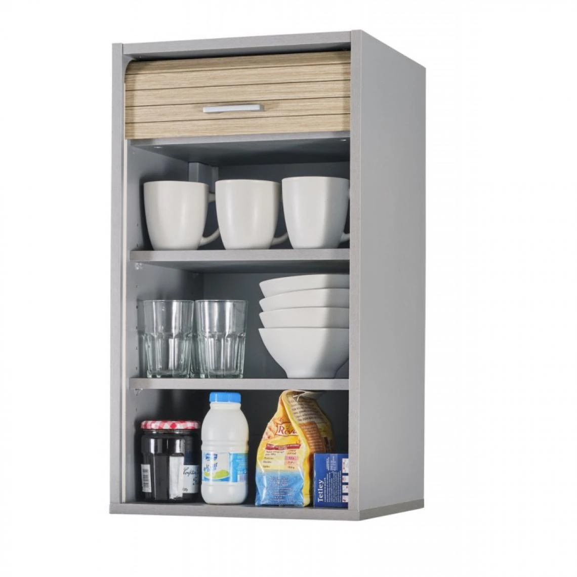 Simmob Meuble Cuisine Alu Bicolore 40 Cm H 72 Cm - Coloris: Chêne Naturel 2 Simmob Meuble Cuisine Alu Bicolore 40 Cm H 72 Cm - Coloris: Chêne Naturel - Image 2