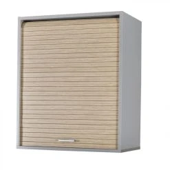 Simmob Meuble Cuisine Alu Bicolore 60 Cm H 72 Cm - Coloris: Chêne Naturel