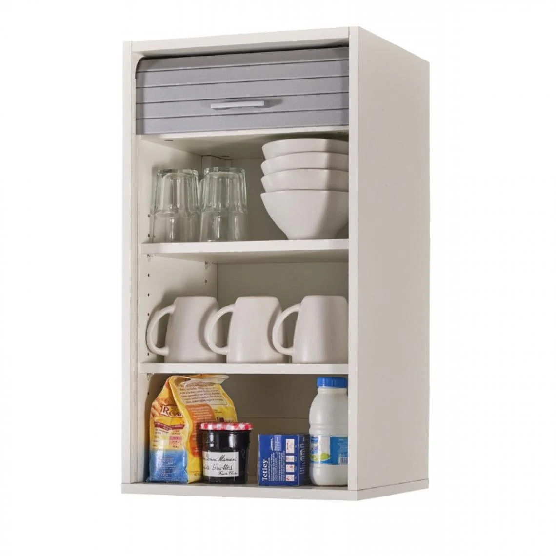 Simmob Meuble Cuisine Blanc Bicolore 40 Cm H 72 Cm - Coloris: Aluminium 2 Simmob Meuble Cuisine Blanc Bicolore 40 Cm H 72 Cm - Coloris: Aluminium - Image 2