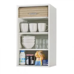 Simmob Meuble Cuisine Blanc Bicolore 40 Cm H 72 Cm - Coloris: Chêne Naturel -Pegane Shop meuble cuisine blanc bicolore 40 cm h 72 cm coloris chene naturel 8351175 21204467 1140x1140