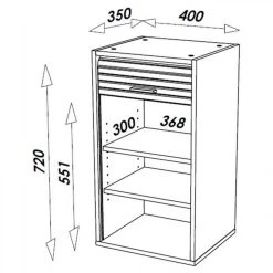 Simmob Meuble Cuisine Chêne 40x72 Face Imprimée - Coloris Rideau: Vagues Gr... -Pegane Shop meuble cuisine chene 40x72 face imprimee coloris rideau vagues grises 810 8351131 21204315 1140x1140