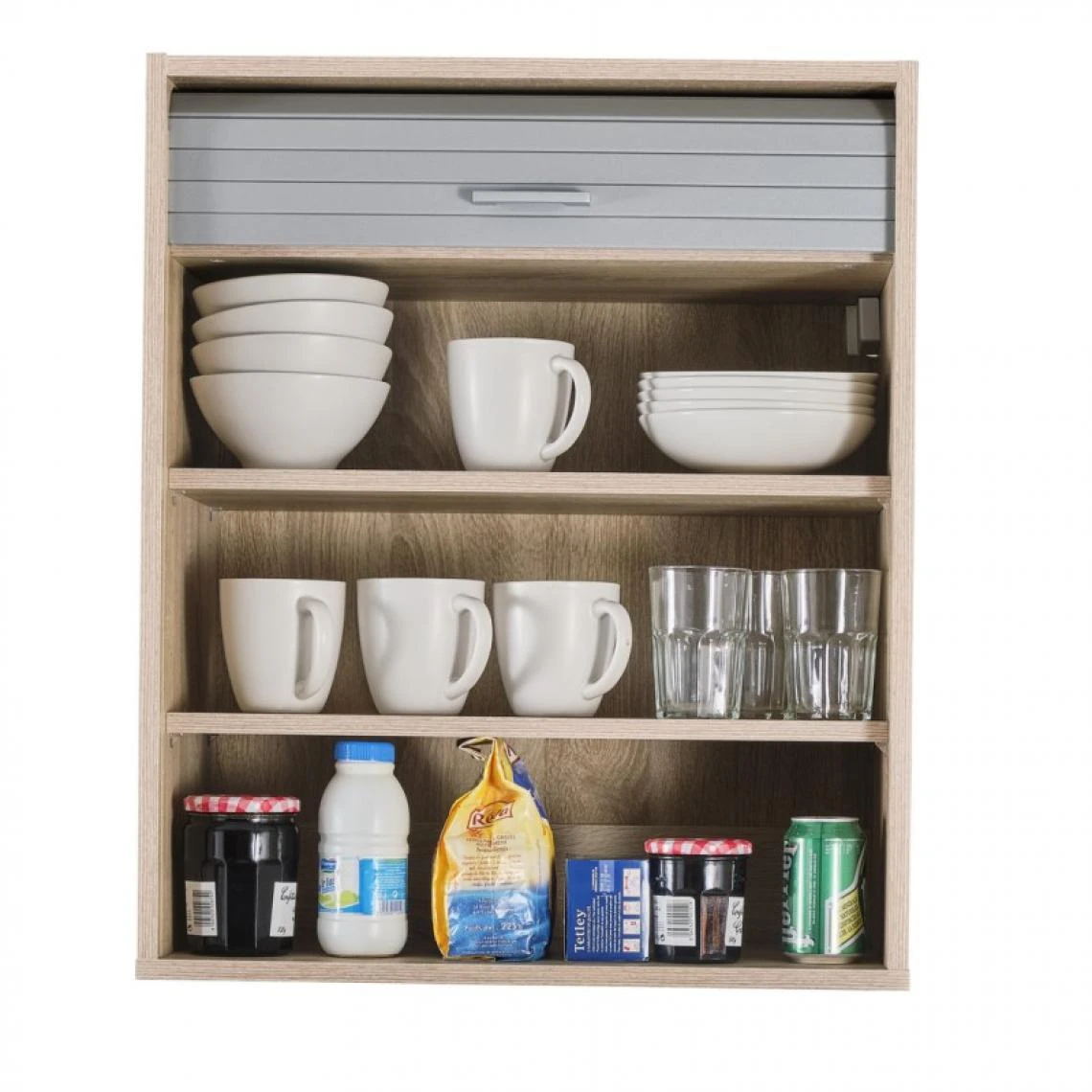 Simmob Meuble Cuisine Chêne Bicolore 60 Cm H 72 Cm - Coloris: Aluminium 2 Simmob Meuble Cuisine Chêne Bicolore 60 Cm H 72 Cm - Coloris: Aluminium - Image 2