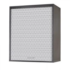 Simmob Meuble Cuisine Noir 60x72 Face Imprimée - Coloris Rideau: Hexagones G...