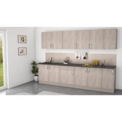 SANS MARQUE Meuble De Cuisine Bas 1 Porte 1 Tiroir 50 Cm Paprika - Naturel -Pegane Shop meuble de cuisine bas 1 porte 1 tiroir 50 cm paprika naturel 11893436 31465498 1140x1140