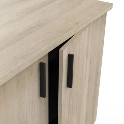 Pegane Meuble De Cuisine Bas Coloris Chêne Kronberg, Noir Mat - Longueur 100... -Pegane Shop meuble de cuisine bas coloris chene kronberg noir mat longueur 100 x hauteur 85 x profondeur 60 cm 13796956 38146088 1140x1140