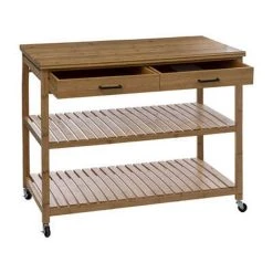 Pegane Meuble De Cuisine En Bambou Coloris Naturel - Longueur 108 X Profondeu...