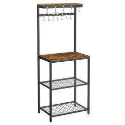 HELLOSHOP26 Meuble De Cuisine étagère De Rangement Support à Micro-ondes Avec P...