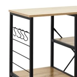 The Home Deco Factory Etagère De Cuisine En Bois Et Métal Stan. -Pegane Shop meuble de rangement stan 90cm naturel et noir 11726148 30906870 1140x1140