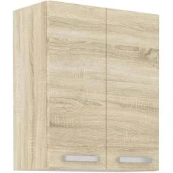 Tbs Meuble Haut 2 Portes Battantes - Décor Chene Sonoma - L 60 Cm X P 31,...