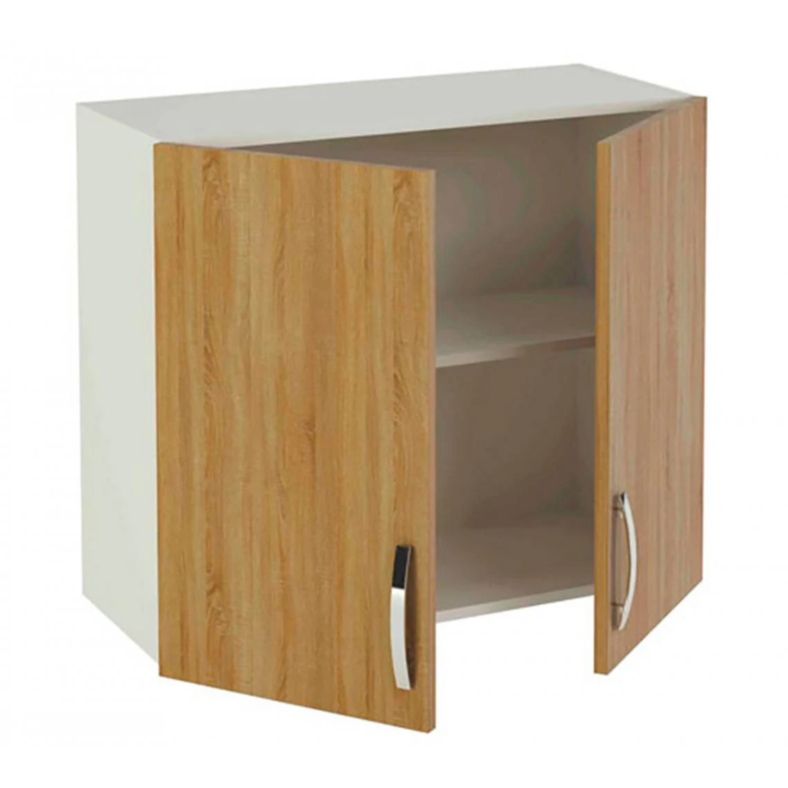 Pegane Meuble Haut De Cuisine 2 Portes Coloris Chêne Cortez - Hauteur 70 X L...