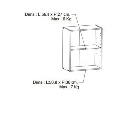 Pegane Meuble Haut De Cuisine Coloris Chêne Kronberg, Blanc - Longueur 60 X ... -Pegane Shop meuble haut de cuisine coloris chene kronberg blanc longueur 60 x hauteur 70 x profondeur 30 cm 13796938 38146014 1140x1140