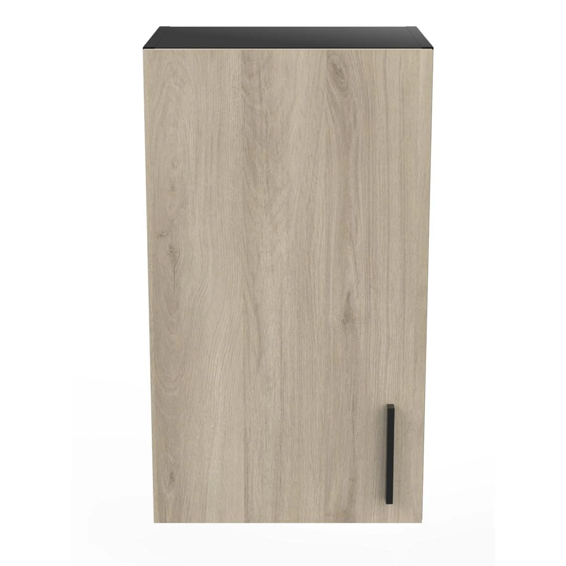 Pegane Meuble Haut De Cuisine Coloris Chêne Kronberg, Noir Mat - Longueur 40... 1 Pegane Meuble Haut De Cuisine Coloris Chêne Kronberg, Noir Mat - Longueur 40...