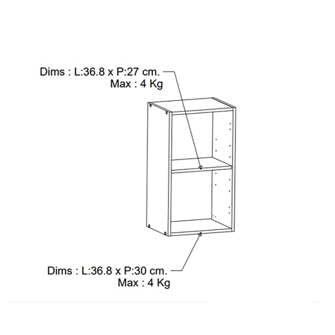 Pegane Meuble Haut De Cuisine Coloris Chêne Kronberg, Noir Mat - Longueur 40... 4 Pegane Meuble Haut De Cuisine Coloris Chêne Kronberg, Noir Mat - Longueur 40... - Image 4