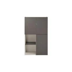 CONCEPT USINE Meuble Multi Fonction 2 Portes Gris - EKO -Pegane Shop meuble multi fonction 2 portes gris eko 10913268 28508990 1140x1140