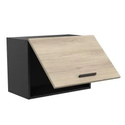 Pegane Meuble Pour Hotte Coloris Chêne Kronberg, Noir Mat - Longueur 60 X Ha... -Pegane Shop meuble pour hotte coloris chene kronberg noir mat longueur 60 x hauteur 42 x profondeur 30 cm 13796944 38146036 1140x1140