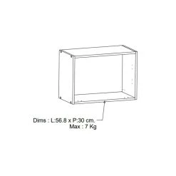 Pegane Meuble Pour Hotte Coloris Chêne Kronberg, Noir Mat - Longueur 60 X Ha... -Pegane Shop meuble pour hotte coloris chene kronberg noir mat longueur 60 x hauteur 42 x profondeur 30 cm 13796944 38146038 1140x1140