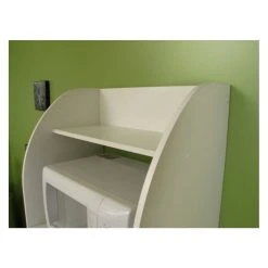 TEMAHOME Desserte Micro-onde JEANNE - Blanc Et Rouge - SYMBIOSIS -Pegane Shop meubles de cuisine 140074 1