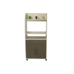 TEMAHOME Desserte Micro-onde JEANNE - Blanc Et Taupe - SYMBIOSIS 6 TEMAHOME Desserte Micro-onde JEANNE - Blanc Et Taupe - SYMBIOSIS -Pegane Shop meubles de cuisine 140076