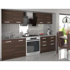 Hucoco ODETTA - Cuisine Complète Modulaire Linéaire L 160cm 6 Pcs - Plan De...