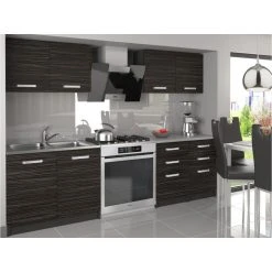 Hucoco ODETTA - Cuisine Complète Modulaire Linéaire L160 Cm 6 Pcs - Plan De...