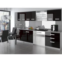 Hucoco OTELLO - Cuisine Complète Modulaire + Linéaire L 180cm 6 Pcs - Plan ...