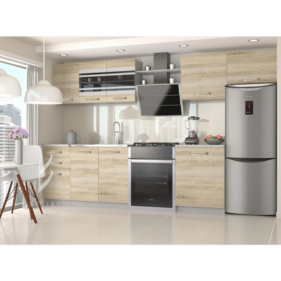 Hucoco PAVANE - Cuisine Complète Modulaire Linéaire L 300/180 Cm 9 Pcs - Pl... 1 Hucoco PAVANE - Cuisine Complète Modulaire Linéaire L 300/180 Cm 9 Pcs - Pl...