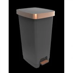 BUT Poubelle 40L RING Noir/cuivre