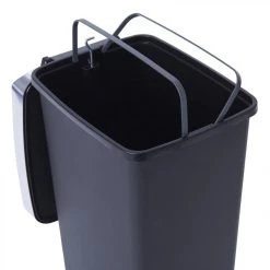 BUT Poubelle 40L RING Noir/métal -Pegane Shop poubelle 40l ring noirmetal 9162379 23920083 1140x1140