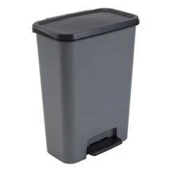 BUT Poubelle 50 L COMPATTA Gris Anthracite