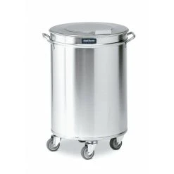 DISTFORM Poubelle à 3 Roulettes Avec Couvercle Amovible - Capacité De 50 à 9...