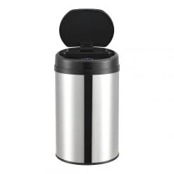 Poubelle à Capteur Acier Inox 30 Litres Argenté [en.casa] -Pegane Shop poubelle a capteur acier inox 30 litres argente encasa 11325228 29596670 1140x1140
